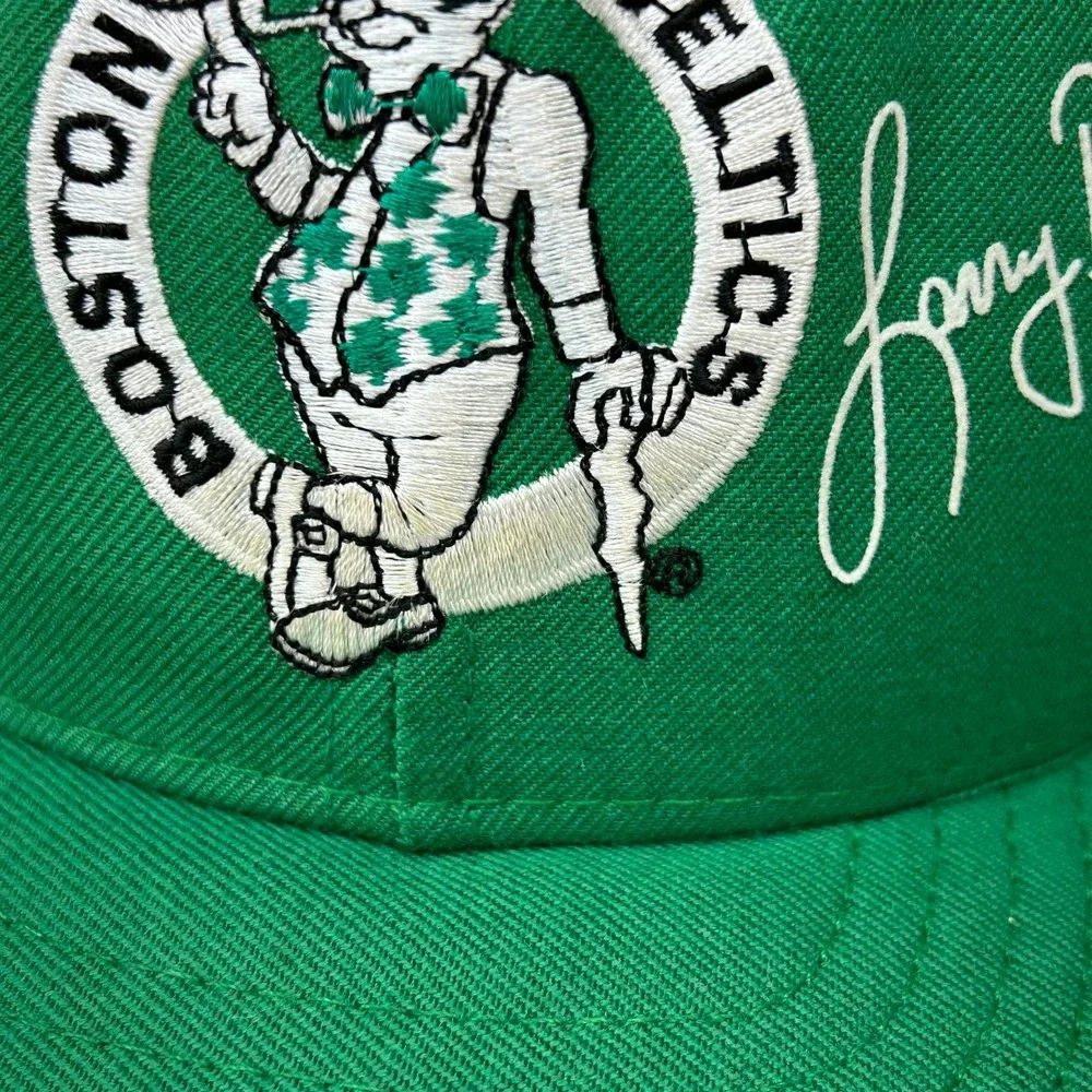 Vintage Boston Celtics Larry Bird Snapback Hat OSFA Embroidered AJD Basketball